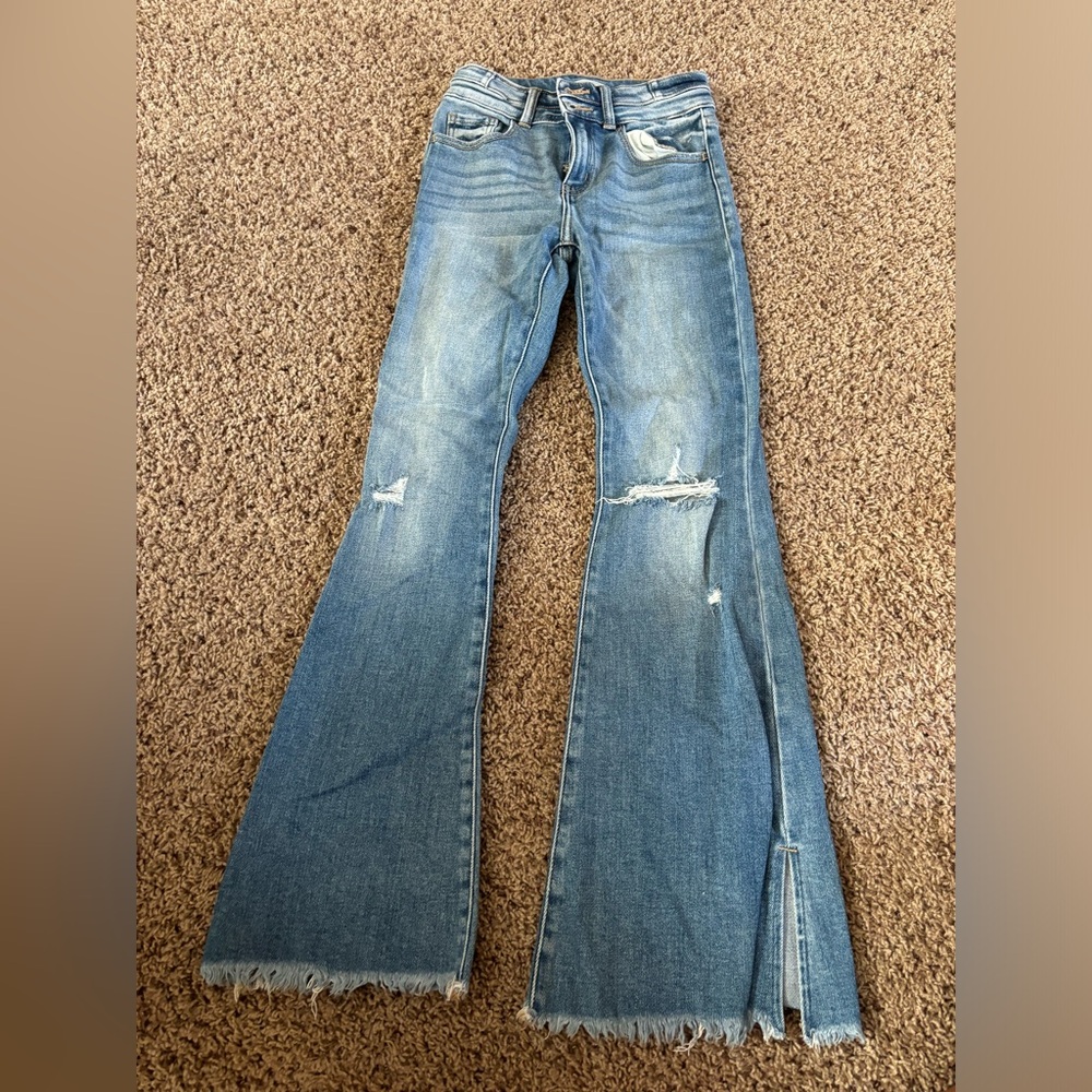 KanCan high rise flare jeans girl size 12 ( has adjustable waist band)